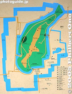 Map of Hikone Castle as it is today.
Keywords: shiga hikone castle