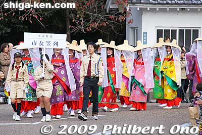 Next are groups wearing period costumes. They are junior high schoolers.
Keywords: shiga hikone castle parade festival matsuri shigabestmatsuri
