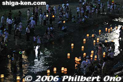 Keywords: shiga hikone toro nagashi floating lantern festival