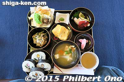 Lunch at Omi Hino Shonin Furusato-kan. 
Keywords: shiga hino-cho house home omi hino shonin merchant Furusato-kan