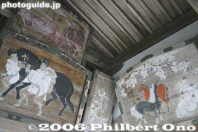 Painted (and fading) wooden tablets
Keywords: shiga hino-cho umamioka watamuki shrine