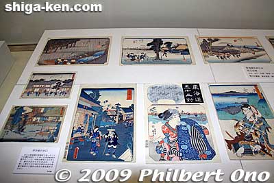 Woodblock prints which depict Minakuchi.
Keywords: shiga koka minakuchi-juku tokaido post town 