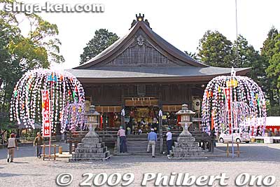 Minakuchi Shrine is dedicated to a god named Ominakuchi-sukune-no-Mikoto, the founder of Minakuchi.
Keywords: shiga koka minakuchi hikiyama matsuri festival floats  