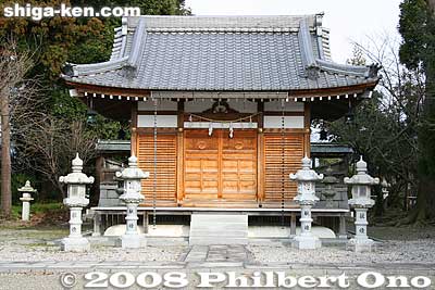 Zaiji Hachiman Shrine's Haiden Hall.
Keywords: shiga kora-cho zaiji hachiman jinja shrine