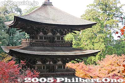 Closeup of pagoda
Keywords: shiga prefecture kora-cho koto sanzan saimyoji temple fall autumn colors