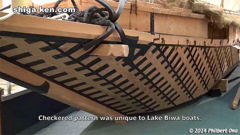 Checkered pattern was unique to Lake Biwa boats.
Keywords: shiga kusatsu karasuma peninsula lake biwa museum aquarium fish
