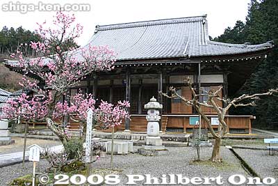 Until 1943, the temple was a dojo for the Jishu Ikko sect. It then converted to Jodo-shu. Admission is charged, I think 300 yen. There's a unmanned collection box near the entrance.
Keywords: shiga maibara bamba-juku banba nakasendo post stage town station shukuba jodo-shu buddhist rengeji temple