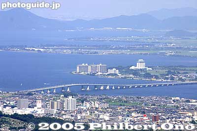 Biwako Ohashi Bridge as seen from Mt. Hiei.
Keywords: shiga moriyama shopping mall