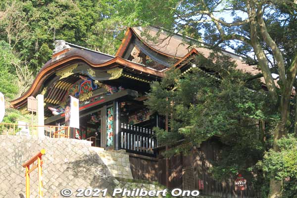 Karamon Gate (National Treasure). A closer look is shown below.
Keywords: shiga nagahama Lake Biwa Chikubushima Hogonji