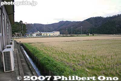 Scenery behind the public hall.
Keywords: shiga nagahama ishida mitsunari birthplace