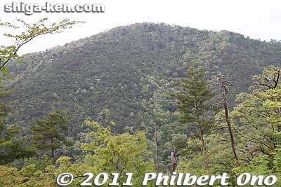 Peak of Mt. Odani as seen from the Ouma-ya.
Keywords: shiga nagahama kohoku-cho odani castle mt. mountain 