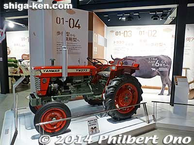 Ride-on tractor, a step up from the power tiller. From the 1960s.
Keywords: shiga nagahama yanmar museum
