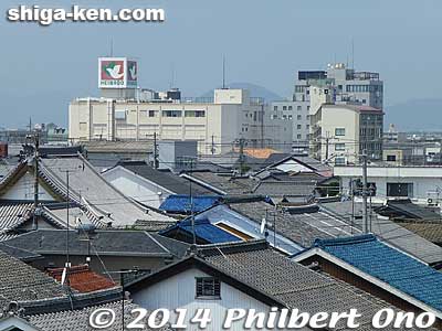 Heiwado near Nagahama Station can be seen from the Yanmar Museum rooftop. 
Keywords: shiga nagahama yanmar museum