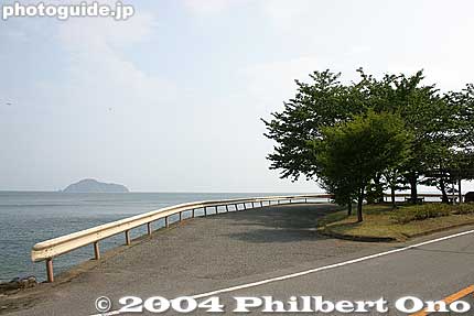 Lookout point, Chikubushima island in the distance
Keywords: shiga prefecture nishi azai sugaura lake biwa