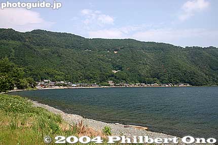 Sugaura is a length-wise town hugging the shore of the lake.
Keywords: shiga prefecture nishi azai sugaura lake biwa