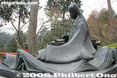 Sculpture of Lady Murasaki Shikibu.
Keywords: shiga otsu tale of genji monogatari novel millenium ishiyamadera murasaki shikibu japansculpture