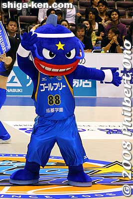 Shiga LakeStars official mascot, Magnee (modeled after the Lake Biwa catfish).
Keywords: shiga otsu lakestars basketball team pro sports shigamascot