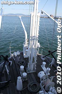 Bow of Michigan.
Keywords: shiga otsu lake biwa cruise michigan paddlewheel boat 