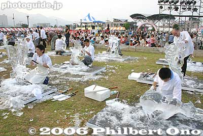 Ice sculpture contest
Keywords: japan shiga otsu natsu matsuri summer festival