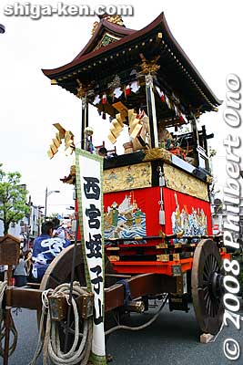The sixth float is Nishinomiya Ebisu-yama. 西宮蛭子山／白玉町
Keywords: shiga otsu matsuri festival floats 
