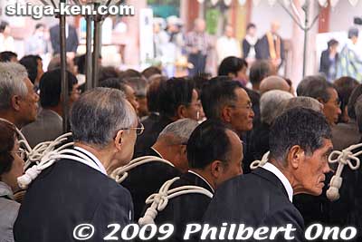 Ceremony attendees.
Keywords: shiga otsu sanno sai matsuri festival 