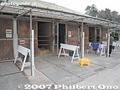 Horse stables.
Keywords: shiga ritto jra training center horse race racing thoroughbred