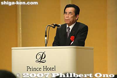 Dehara Itsuzo, Shiga Prefectural Assembly Chairman
Keywords: 2007 shiga kenjinkai international convention otsu prince hotel
