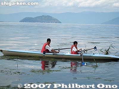 Chikubushima and ocean scull
Keywords: shiga takashima imazu junior high school rowing club lake biwa
