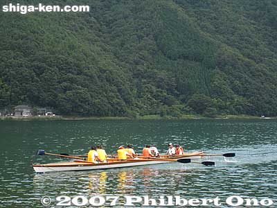 Approaching Sugaura
Keywords: shiga takashima imazu junior high school rowing club lake biwa