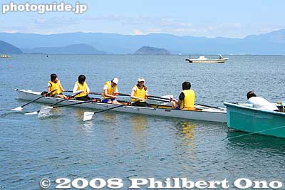 Keywords: shiga takashima imazu regatta lake biwa rowing race boats