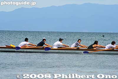 Keywords: shiga takashima imazu regatta lake biwa rowing race boats fixed-seat