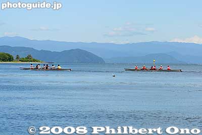 Keywords: shiga takashima imazu regatta lake biwa rowing race boats fixed-seat