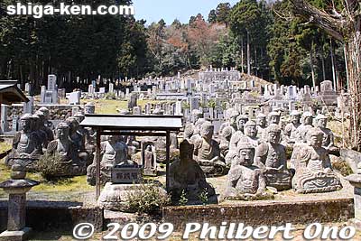 They are called the Kamogawa 48 Stone Buddhas. They were originally made in 1553 by Sasaki Rokkaku Yoshikata (佐々木六角 義賢), lord of Kannonji Castle in Azuchi in memory of his deceased mother.
Keywords: shiga takashima takashima-cho stone buddhas statues 