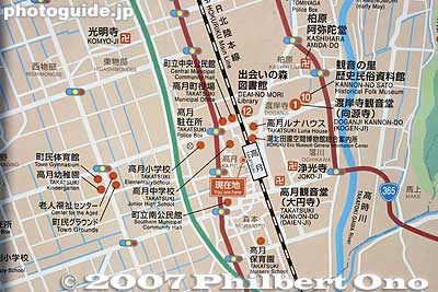 Tourist map signboard in English too.
Keywords: shiga takatsuki-cho map