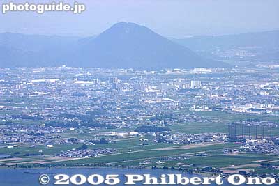 View of Mt. Mikami from across Lake Biwa. Famous for the [url=https://shiga-ken.com/blog/2019/05/monster-centipede-on-mt-mikami/]Giant Centipede folktale.[/url]
Keywords: shiga yasu mt. mikami shigabesthist