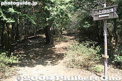 Trail to summit.
Keywords: shiga yasu mt. mikami mountain hiking forest trees