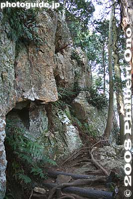 Large stone walls
Keywords: shiga yasu mt. mikami mountain hiking forest trees stone