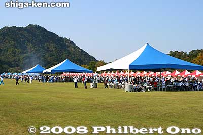 There were these large tents for resting and eating.
Keywords: shiga yasu kibogaoka park sports recreation shiga 2008 event festival