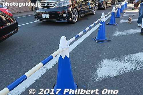 Traffic cones with a Mt. Fuji design.
Keywords: shizuoka Fujinomiya Fujisan Hongu Sengen Taisha Shrine shinto