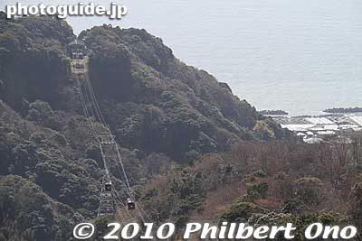 Kunozan is accessible by ropeway (aerial tram) from Nihondaira or by winding steps going up on the other side from the coastal road.
Keywords: shizuoka nihondaira 