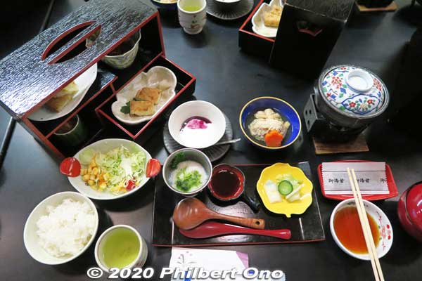 Breakfast at Kinugawa Park Hotels in Kinugawa Onsen, Tochigi.
Keywords: tochigi nikko Kinugawa Onsen Park Hotels japanfood