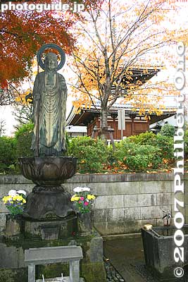 Buddha statue with Tahoto Pagoda in background
Keywords: tokyo bunkyo-ku ward shingon buddhist temple