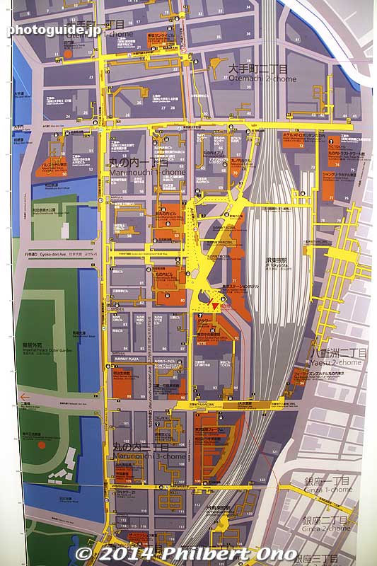 Map of Tokyo Station area
Keywords: tokyo chiyoda-ku JR train station marunouchi