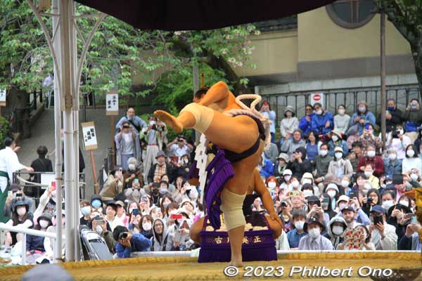 Yokozuna Terunofuji performing the dohyo-iri ring-entering ceremony. 照ノ富士
Keywords: tokyo Chiyoda-ku Yasukuni Shrine sumo