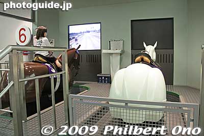 Video simulation and horse ride during a race. Neat ride for kids.
Keywords: tokyo fuchu race course horse racing museum jra 