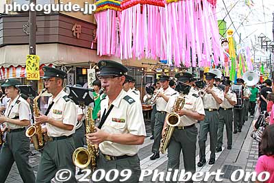 Brass band parafe by Self-Defense Force.
Keywords: tokyo fussa tanabata matsuri festival star 