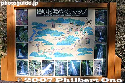 Signboard showing Hinohara's waterfalls
Keywords: tokyo hinohara-mura village hossawa waterfall