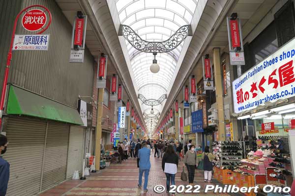 On the south side of JR Shin-Koiwa Station, inside a shopping arcade named Lumière. 新小岩ルミエール商店街 
Keywords: tokyo katsushika shin-koiwa