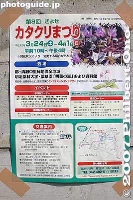 Poster for the Katakuri Festival
Keywords: tokyo kiyose katakuri japanese dog's tooth violet flower