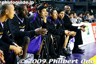 Tokyo Apache team bench.
Keywords: tokyo koto-ku ward ariake Colosseum Coliseum pro basketball game players apache toyama grouses 